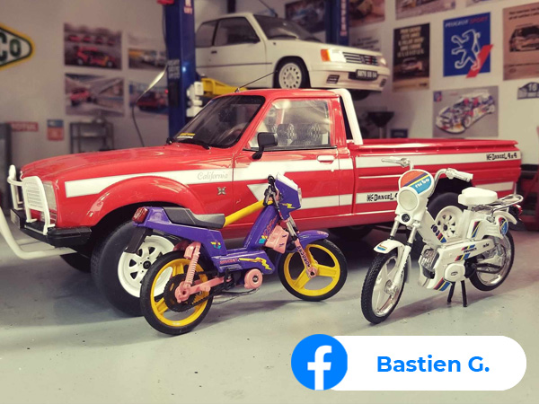 Dirorama Peugeot 103 RCX Fun et 103 Turbo 16
